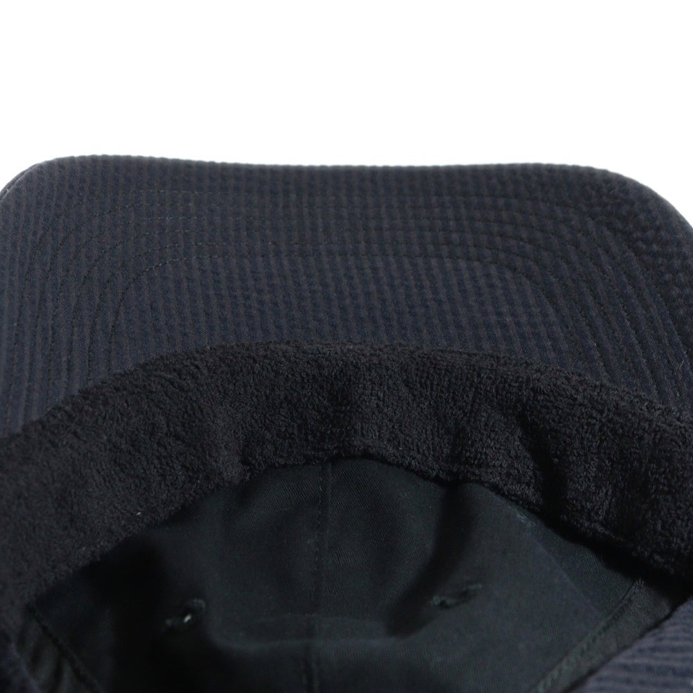 SUPREME(シュプリーム) 24SS Seersucker S Logo 6-Panel シアサッカー エス ロゴ 6 パネルキャップ 帽子 ネイビー