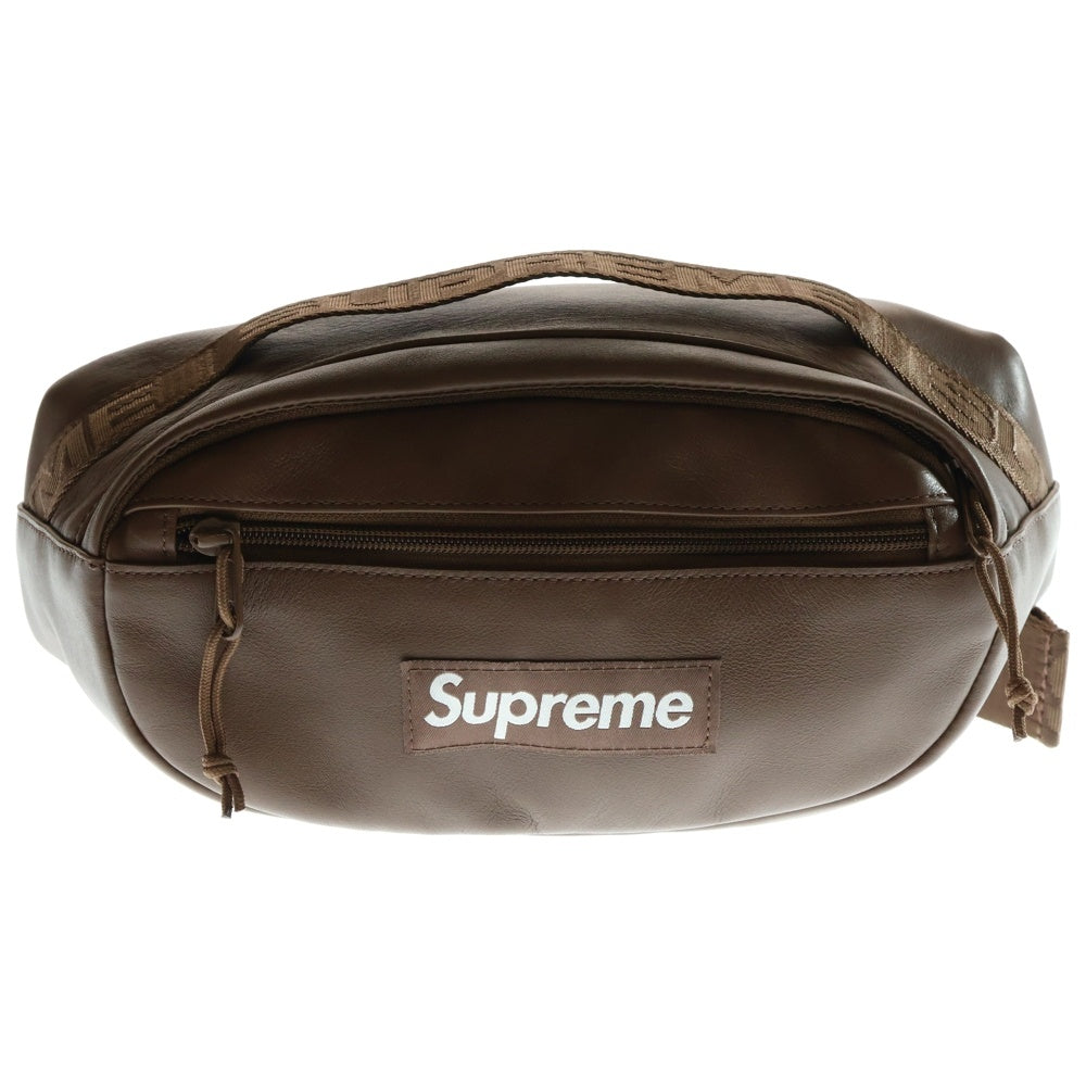 SUPREME(シュプリーム) 24AW Leather Waist Bag レザー ウエストバッグ クロスボディ ショルダーバッグ ブラウン
