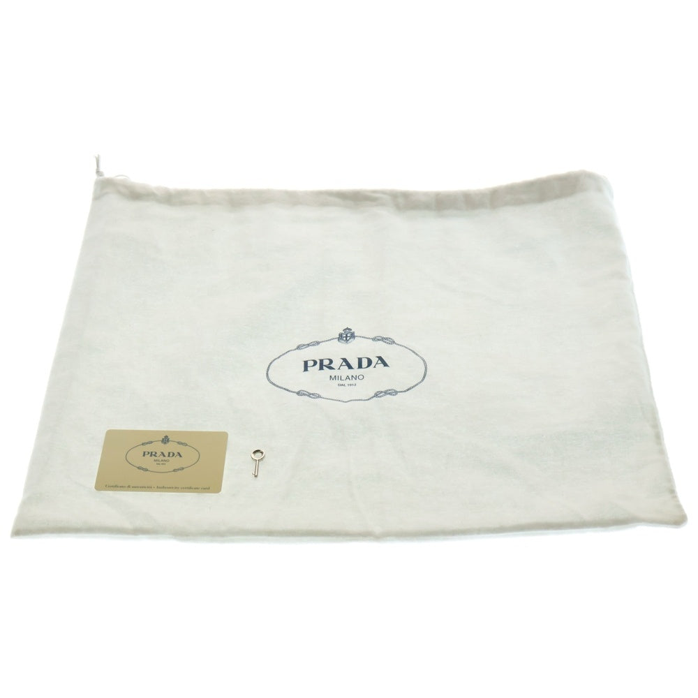 PRADA(プラダ) NAPPA SPORT BAG がま口 レザー タック ボストン ハンドバッグ レディース ブラック BR3481