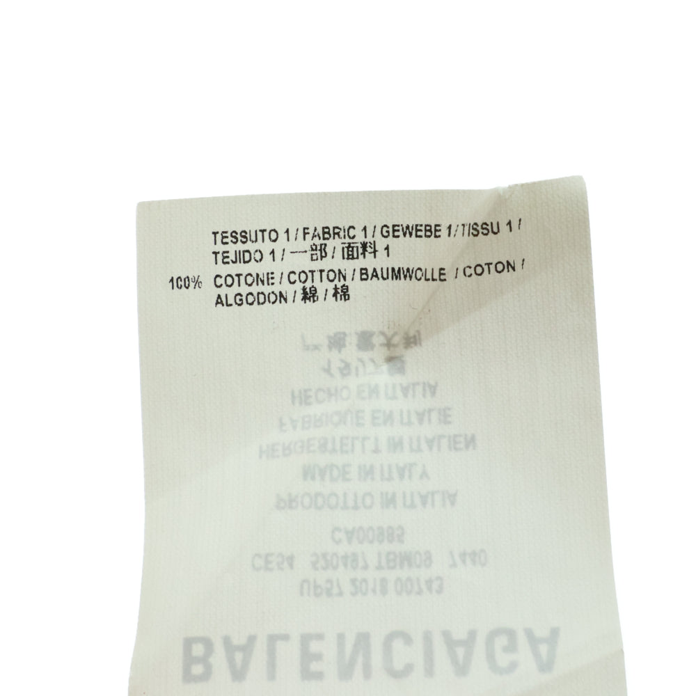 BALENCIAGA(バレンシアガ) バックロゴプリント チェック柄 ボウタイ ニュースウィング 長袖シャツ イエロー 520497 TBM09