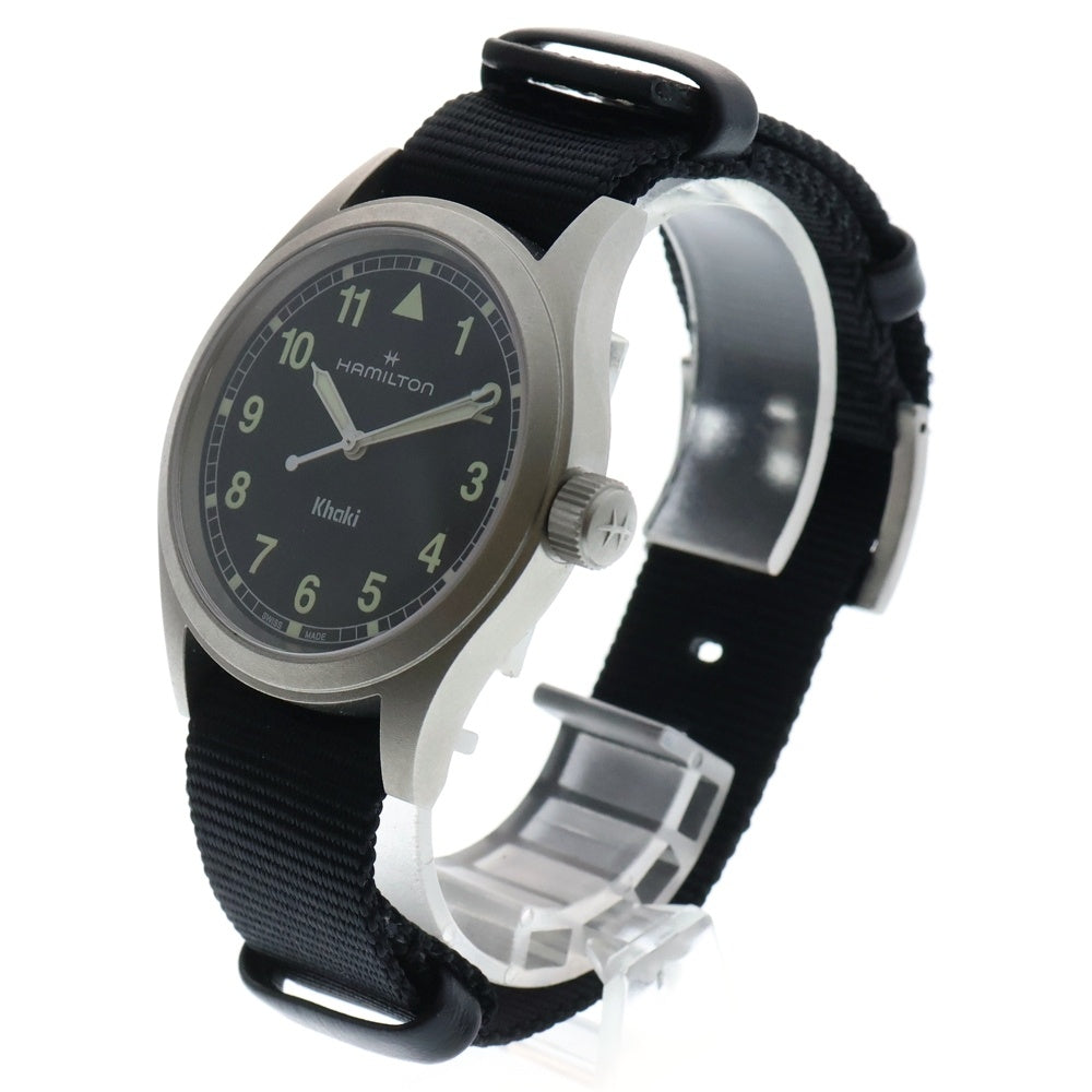 HAMILTON(ハミルトン) カーキフィールド クォーツ 38mm ステンレスウォレット 時計 シルバー/ブラック H69401430