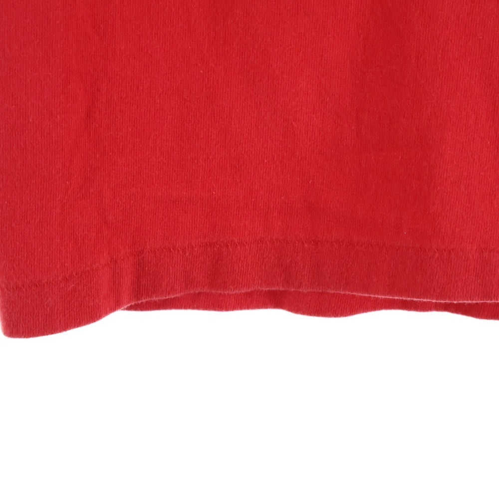 BAPE BY A BATHING APE(ベイプ ア ベイシング エイプ) ロゴワッペン付き クルーネック半袖Tシャツ カットソー レッド