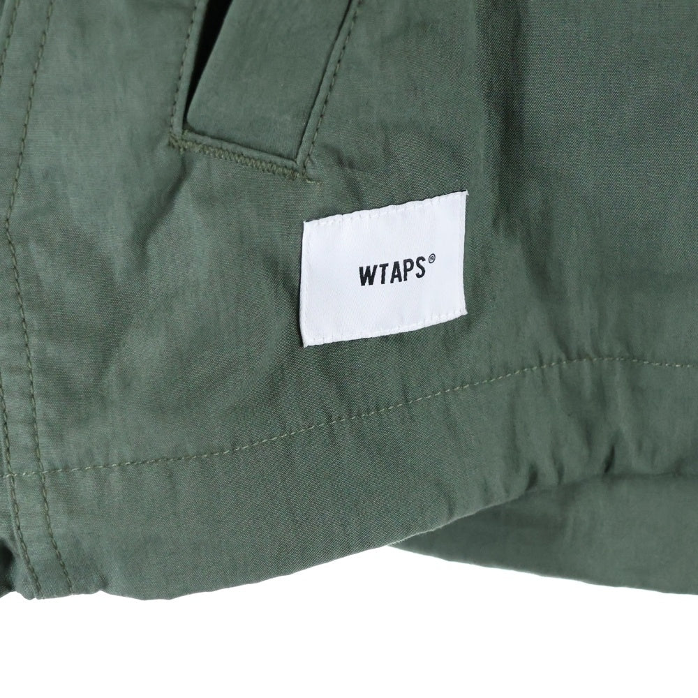 WTAPS(ダブルタップス) 22SS SBS JACKET NYCO WEATHER ナイロン ハーフジップ プルオーバー フーデッドジャケット カーキ 221WVDT-JKM02
