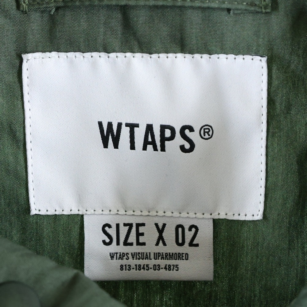 WTAPS(ダブルタップス) 22SS SBS JACKET NYCO WEATHER ナイロン ハーフジップ プルオーバー フーデッドジャケット カーキ 221WVDT-JKM02