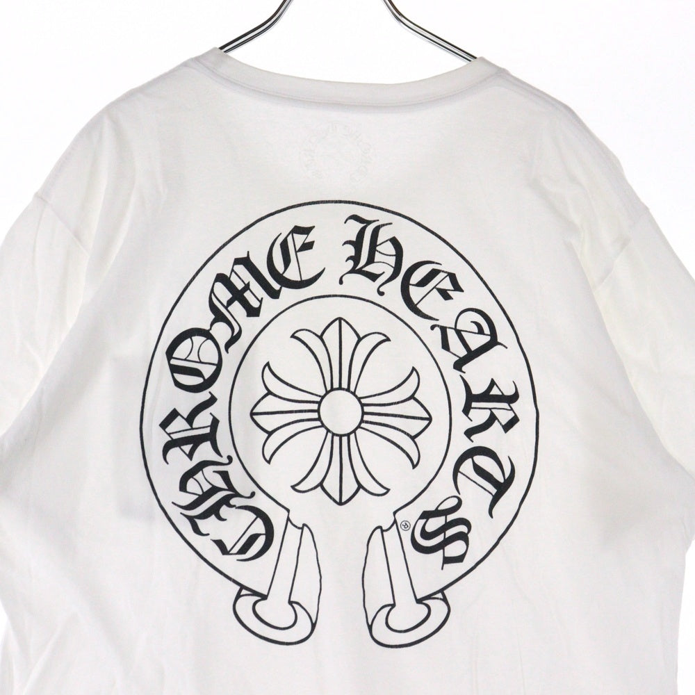 CHROME HEARTS(クロムハーツ) HORSESHOE S/S TEE ホースシュープリント 半袖ポケットTシャツ カットソー ホワイト