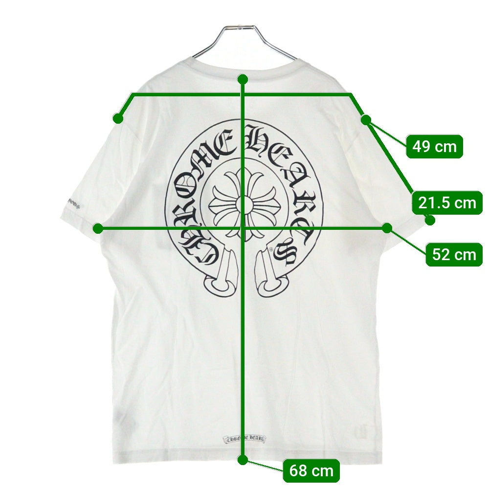 CHROME HEARTS(クロムハーツ) HORSESHOE S/S TEE ホースシュープリント 半袖ポケットTシャツ カットソー ホワイト