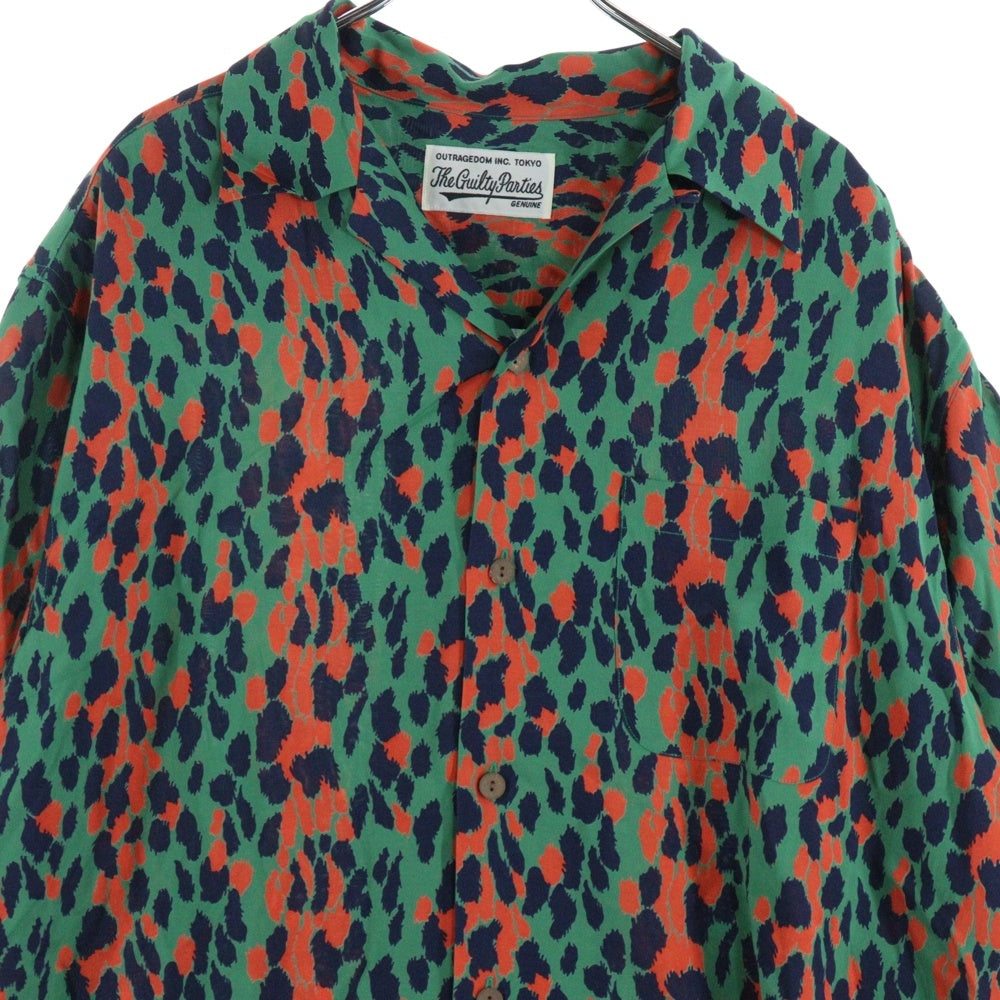 WACKO MARIA(ワコマリア) 21SS LEOPARD S/S OPEN COLLAR SHIRT レオパード オープンカラー 半袖シャツ グリーン