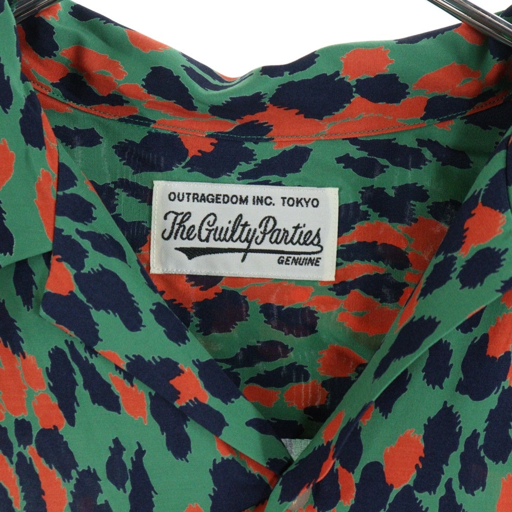 WACKO MARIA(ワコマリア) 21SS LEOPARD S/S OPEN COLLAR SHIRT レオパード オープンカラー 半袖シャツ グリーン