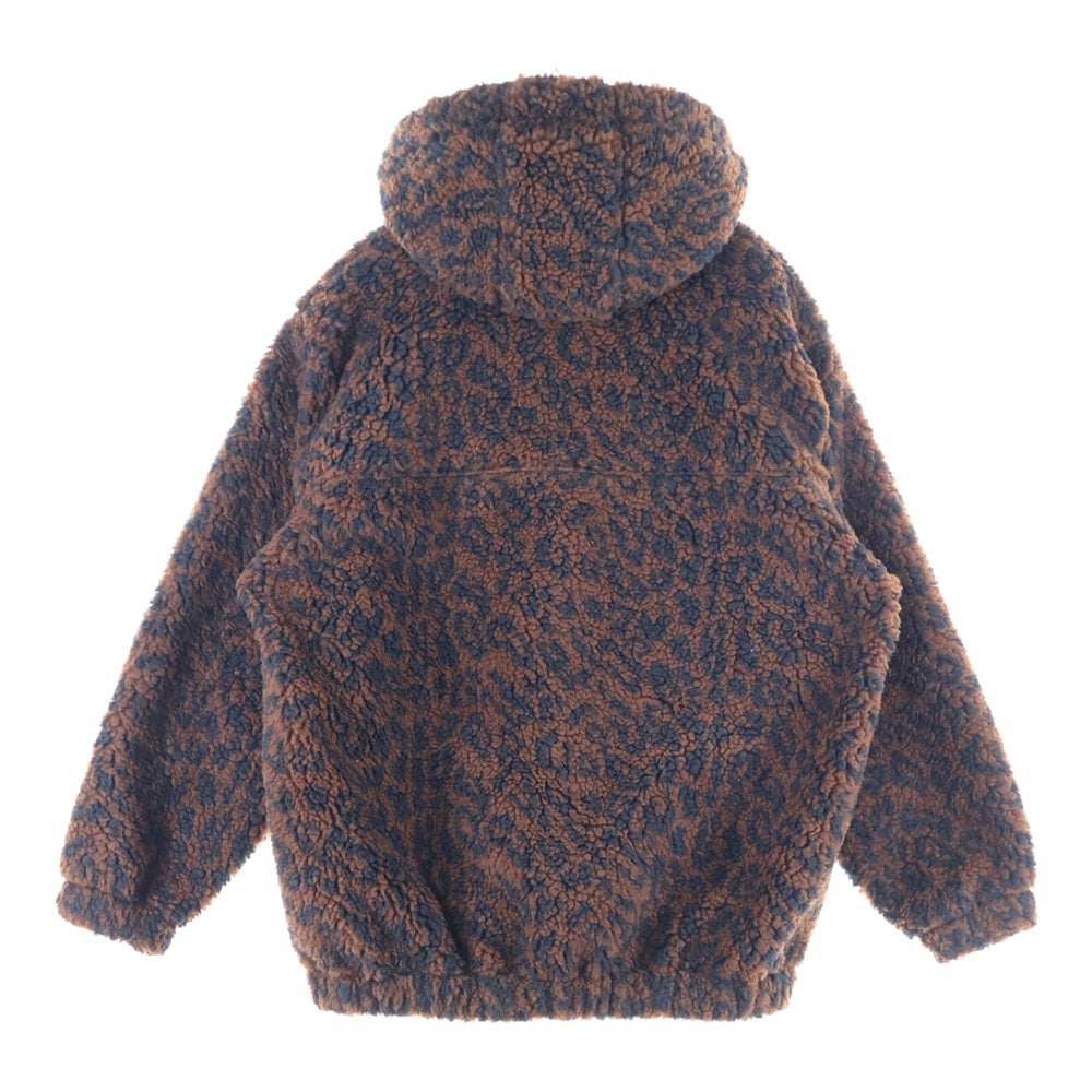 WACKO MARIA(ワコマリア) 21AW LEOPARD BOA FLEECE HOODED JACKET レオパード ボアフリース フーデッドジャケット ブラウン