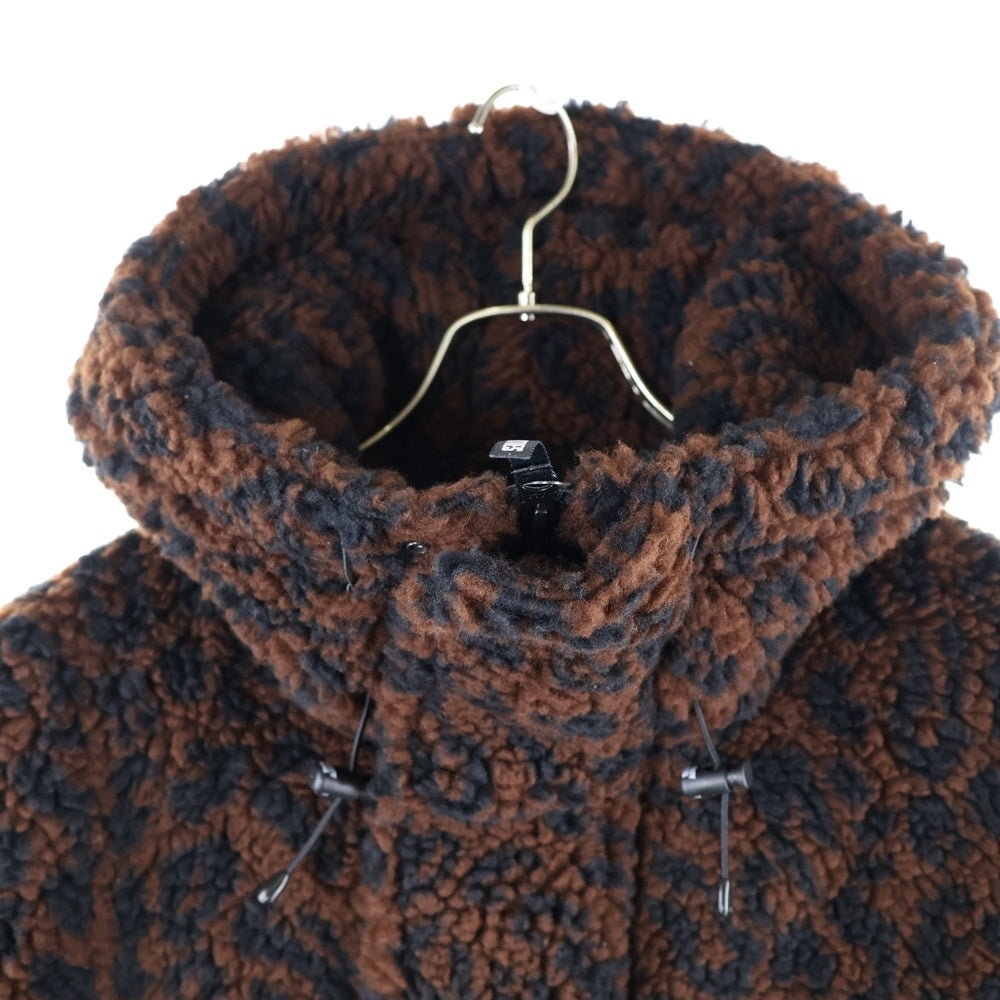 WACKO MARIA(ワコマリア) 21AW LEOPARD BOA FLEECE HOODED JACKET レオパード ボアフリース フーデッドジャケット ブラウン