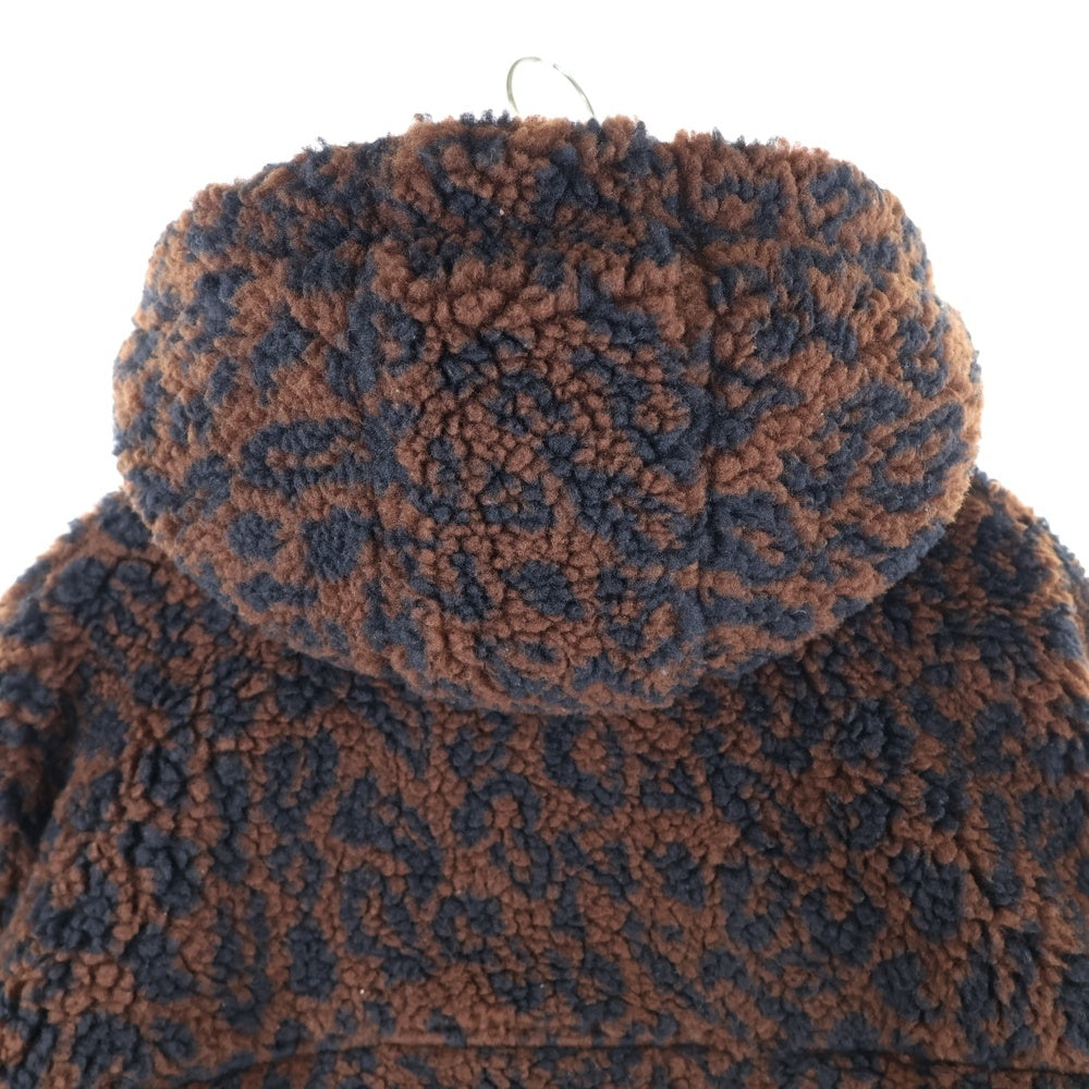 WACKO MARIA(ワコマリア) 21AW LEOPARD BOA FLEECE HOODED JACKET レオパード ボアフリース フーデッドジャケット ブラウン