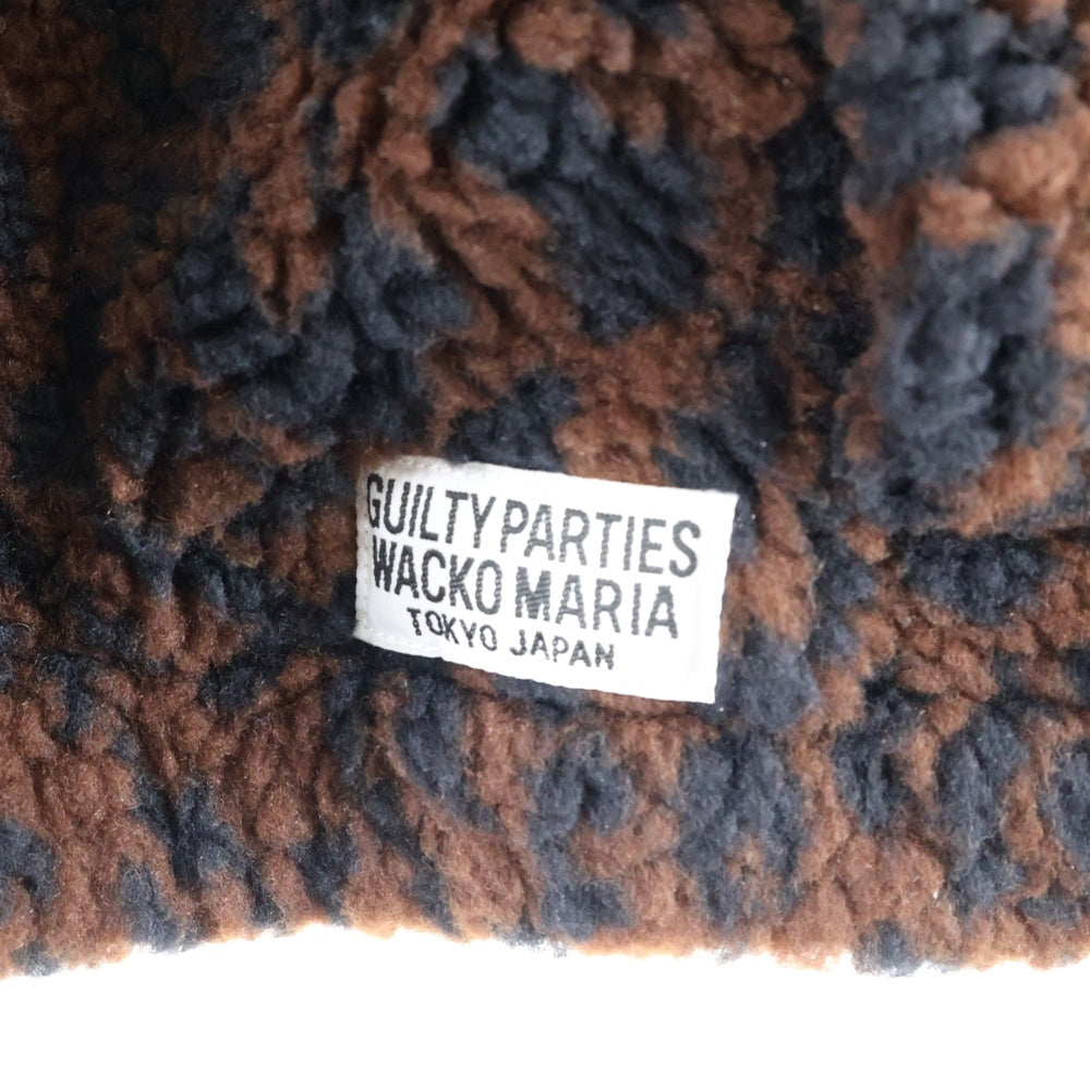 WACKO MARIA(ワコマリア) 21AW LEOPARD BOA FLEECE HOODED JACKET レオパード ボアフリース フーデッドジャケット ブラウン