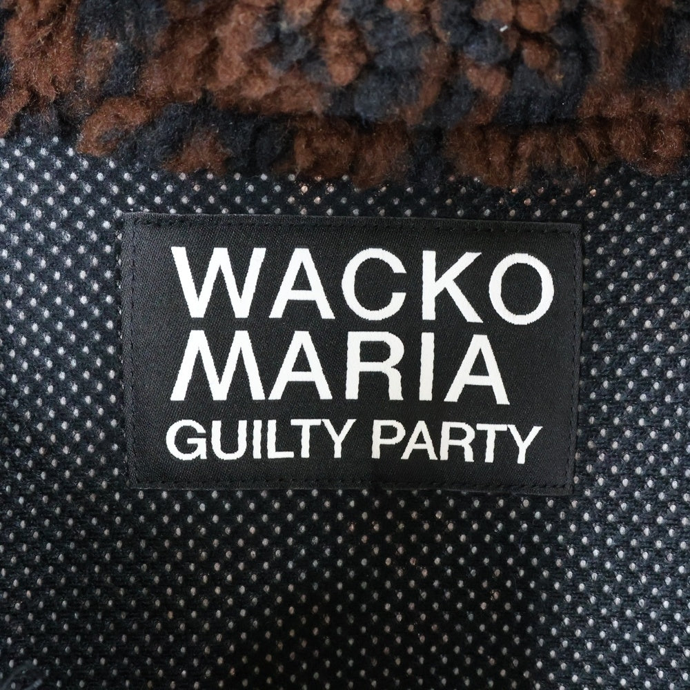 WACKO MARIA(ワコマリア) 21AW LEOPARD BOA FLEECE HOODED JACKET レオパード ボアフリース フーデッドジャケット ブラウン