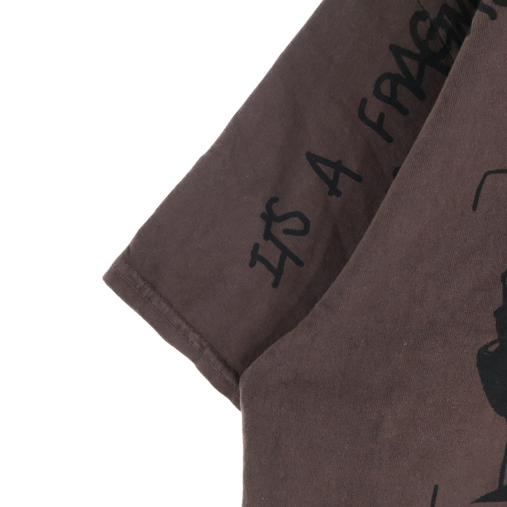 Cactus Jack(カクタスジャック) ×Fragment Design フラグメント デザイン ロゴプリントTシャツ 半袖カットソー ブラウン