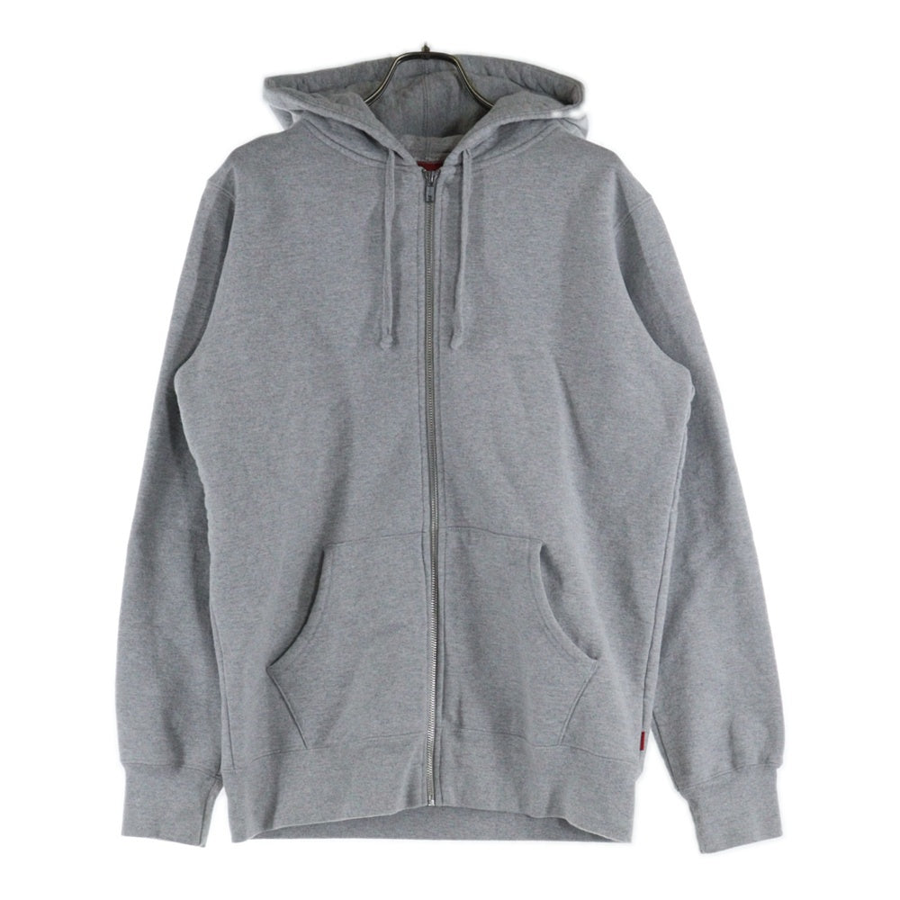 SUPREME(シュプリーム) 14AW Logo Tape Zip Up ロゴテープ スウェット ジップアップパーカー グレー