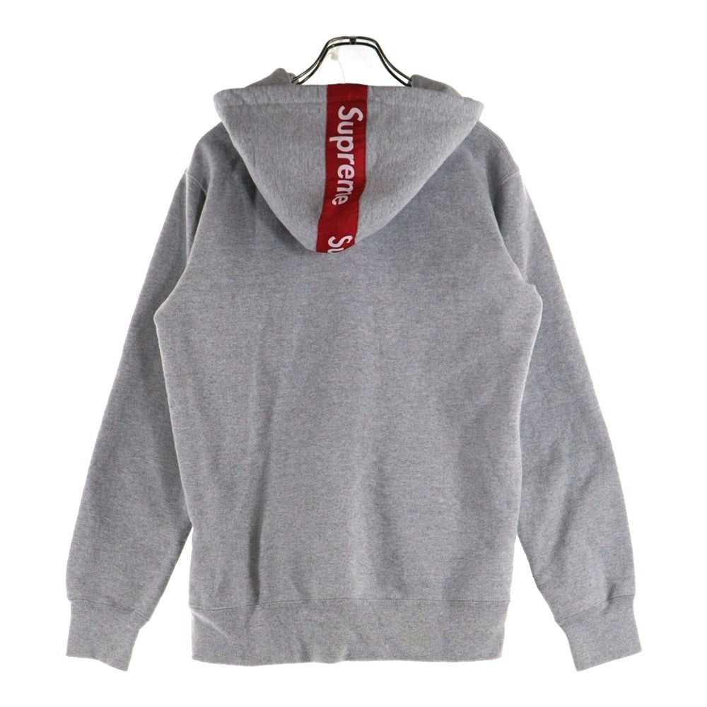 SUPREME(シュプリーム) 14AW Logo Tape Zip Up ロゴテープ スウェット ジップアップパーカー グレー