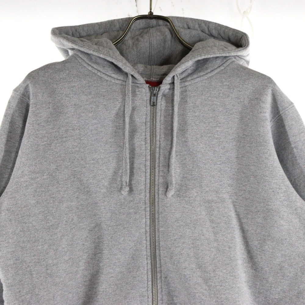 SUPREME(シュプリーム) 14AW Logo Tape Zip Up ロゴテープ スウェット ジップアップパーカー グレー