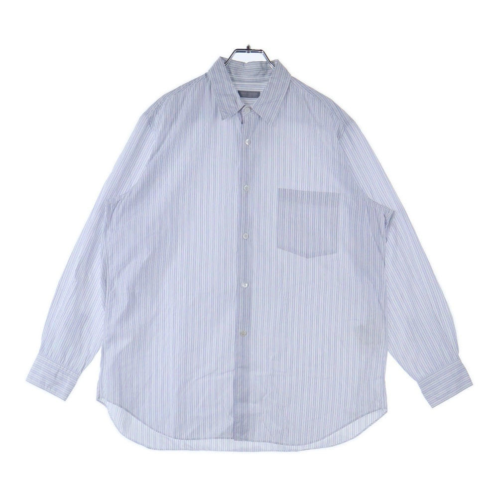 COMME des GARCONS HOMME(コムデギャルソンオム) 90S 田中オム期 銀タグ ストライプ 長袖シャツ ホワイト/ブルー