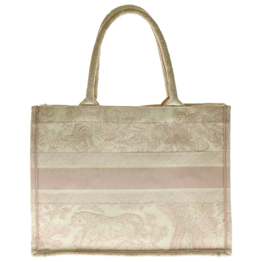 DIOR(ディオール) BOOK TOTE ブックトート トワルドジュイ キャンバス ハンド トートバッグ ミディアム ピンク レディース