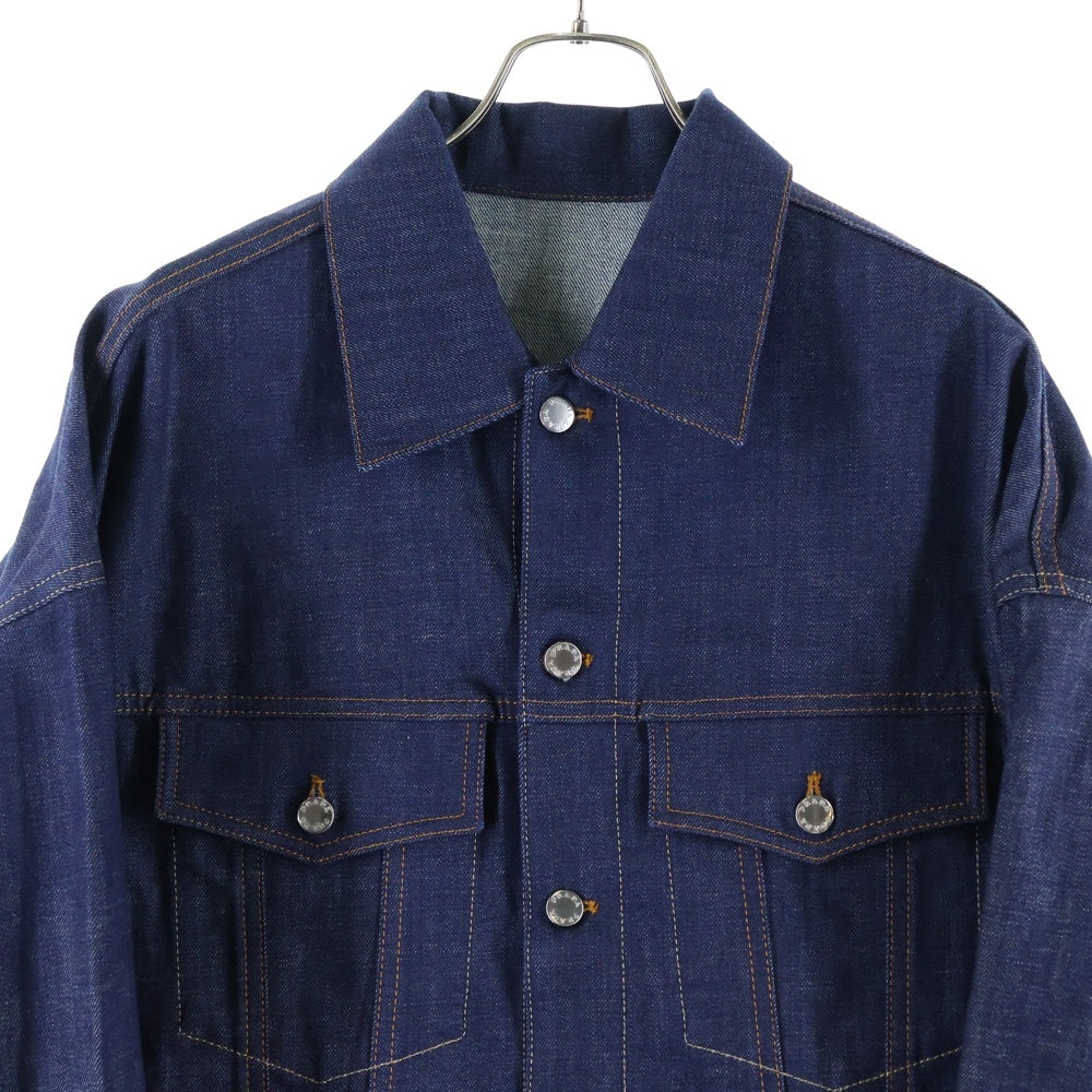 PRADA(プラダ) 25SS ロゴ パッチ デニムトラッカー ジャケット インディゴ GEB257