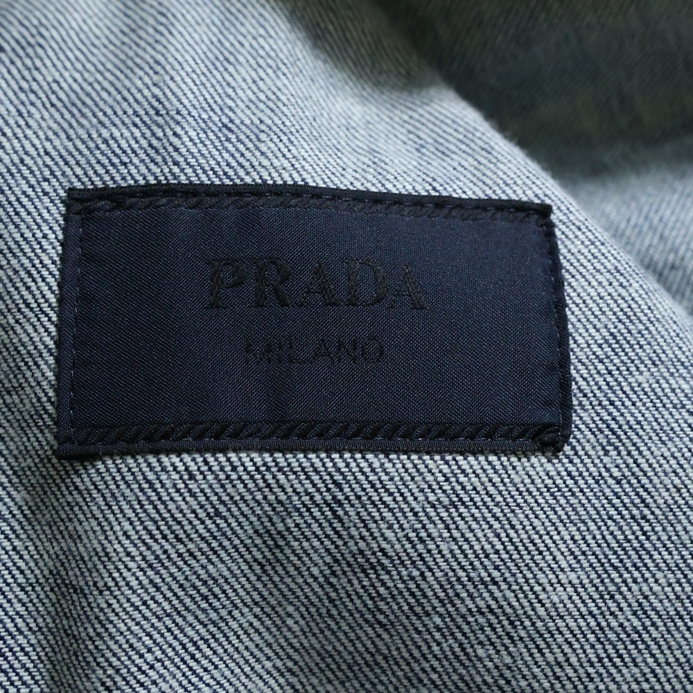 PRADA(プラダ) 25SS ロゴ パッチ デニムトラッカー ジャケット インディゴ GEB257