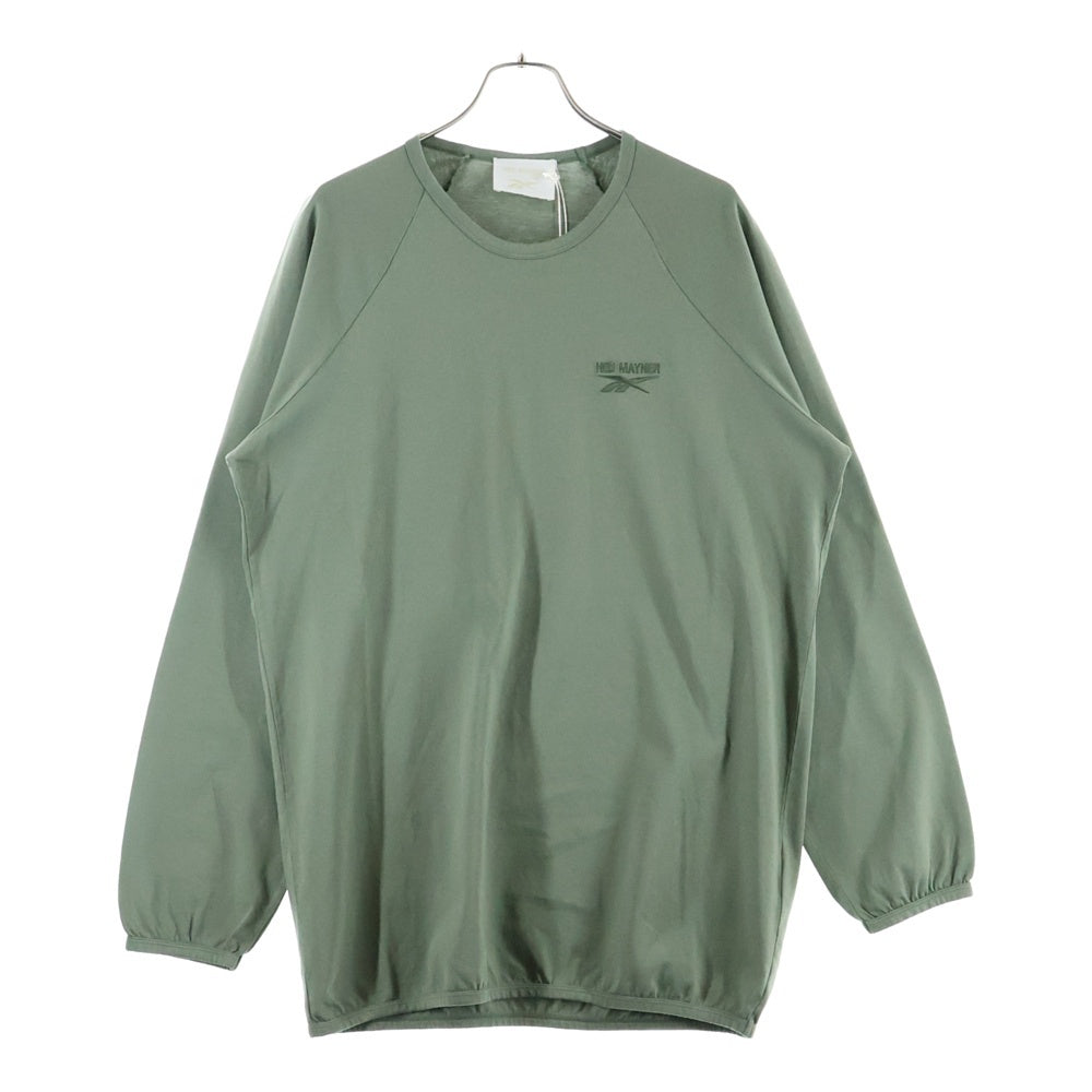 HED MAYNER(ヘドメイナー) ×Reebok L/S TEE リーボック 刺繡 ロゴ 長袖 カットソー カーキ RMAA00BC99JER001