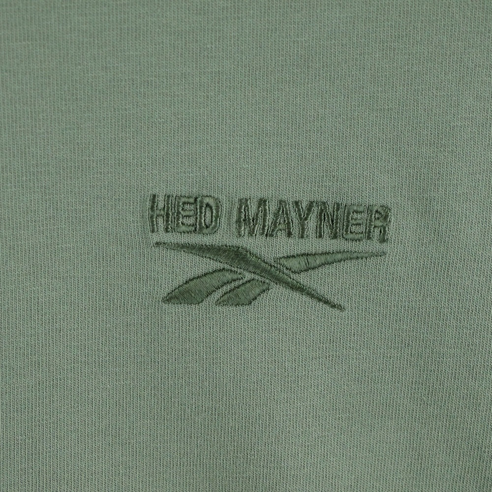 HED MAYNER(ヘドメイナー) ×Reebok L/S TEE リーボック 刺繡 ロゴ 長袖 カットソー カーキ RMAA00BC99JER001