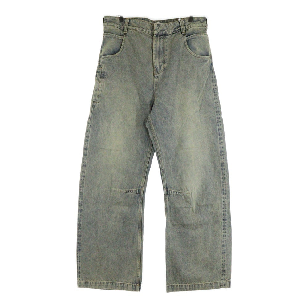 entire studios(エンタイア スタジオ) 25SS GEM JEANS ヴィンテージ 加工 ワイド デニム パンツ ジーンズ インディゴ ESU-S25‐11007-SW