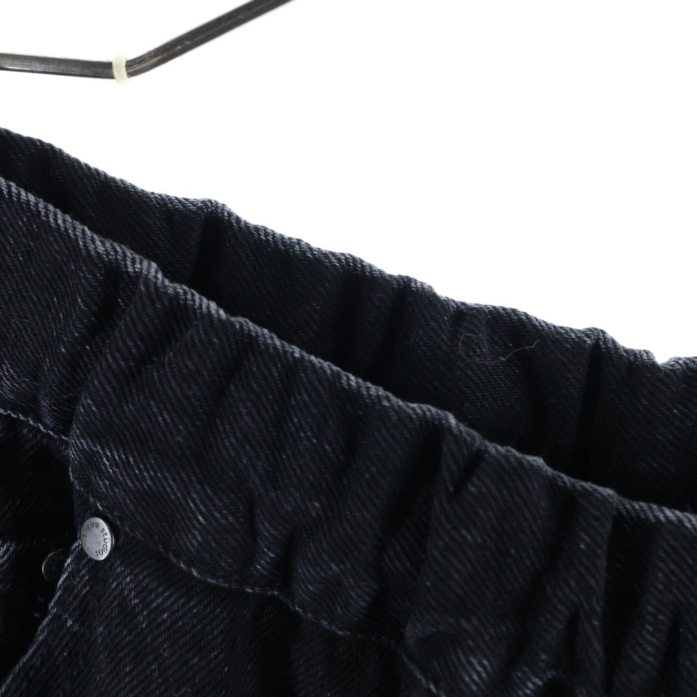entire studios(エンタイア スタジオ) 25SS SPAR SHORTS スパー デニム ショーツ ハーフパンツ ブラック ESU-S25-11008-MA