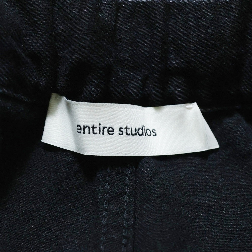 entire studios(エンタイア スタジオ) 25SS SPAR SHORTS スパー デニム ショーツ ハーフパンツ ブラック ESU-S25-11008-MA