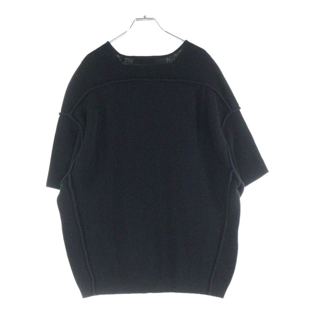 entire studios(エンタイア スタジオ) 25SS KNIT BLOCK TEE ニット ブロック Tシャツ セーター ブラック S25-10041-BL