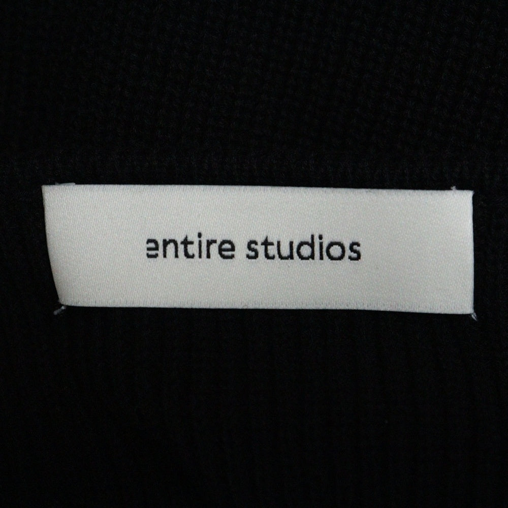 entire studios(エンタイア スタジオ) 25SS KNIT BLOCK TEE ニット ブロック Tシャツ セーター ブラック S25-10041-BL