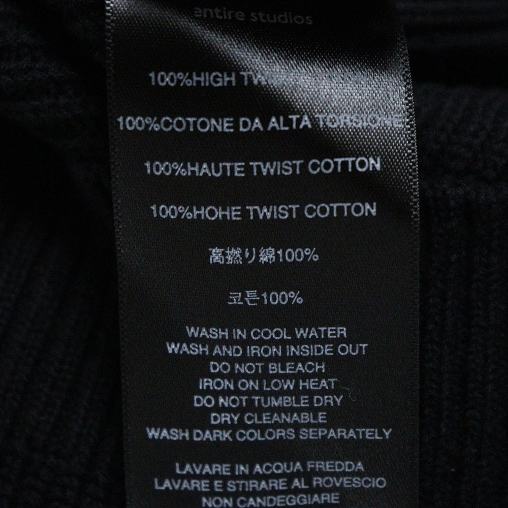 entire studios(エンタイア スタジオ) 25SS KNIT BLOCK TEE ニット ブロック Tシャツ セーター ブラック S25-10041-BL