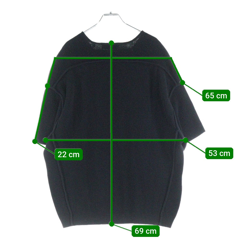 entire studios(エンタイア スタジオ) 25SS KNIT BLOCK TEE ニット ブロック Tシャツ セーター ブラック S25-10041-BL