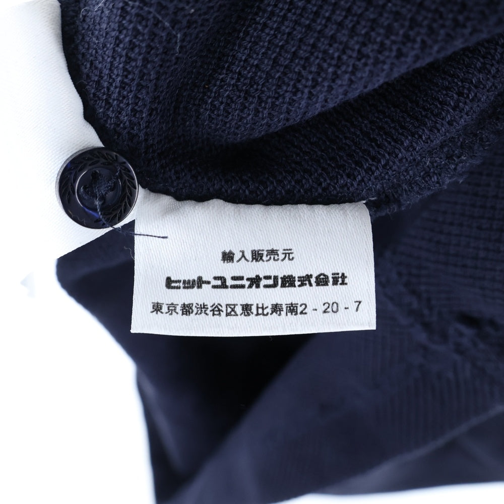RAF SIMONS(ラフシモンズ) ×FRED PERRY フロントプリント オーバーサイズ コットン ポロシャツ ネイビー/ブラック SM4203