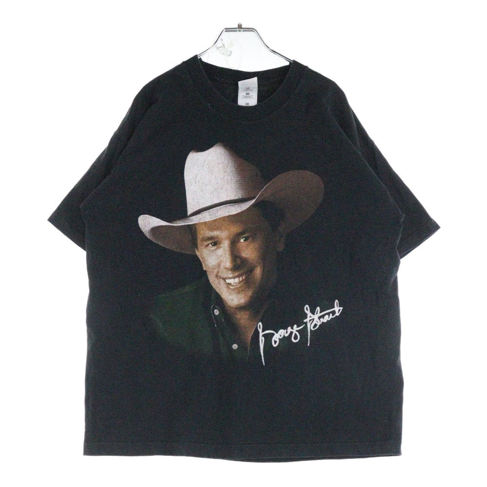VINTAGE(ヴィンテージ) GEORGESTRAIT両面プリント 半袖Tシャツ ブラック