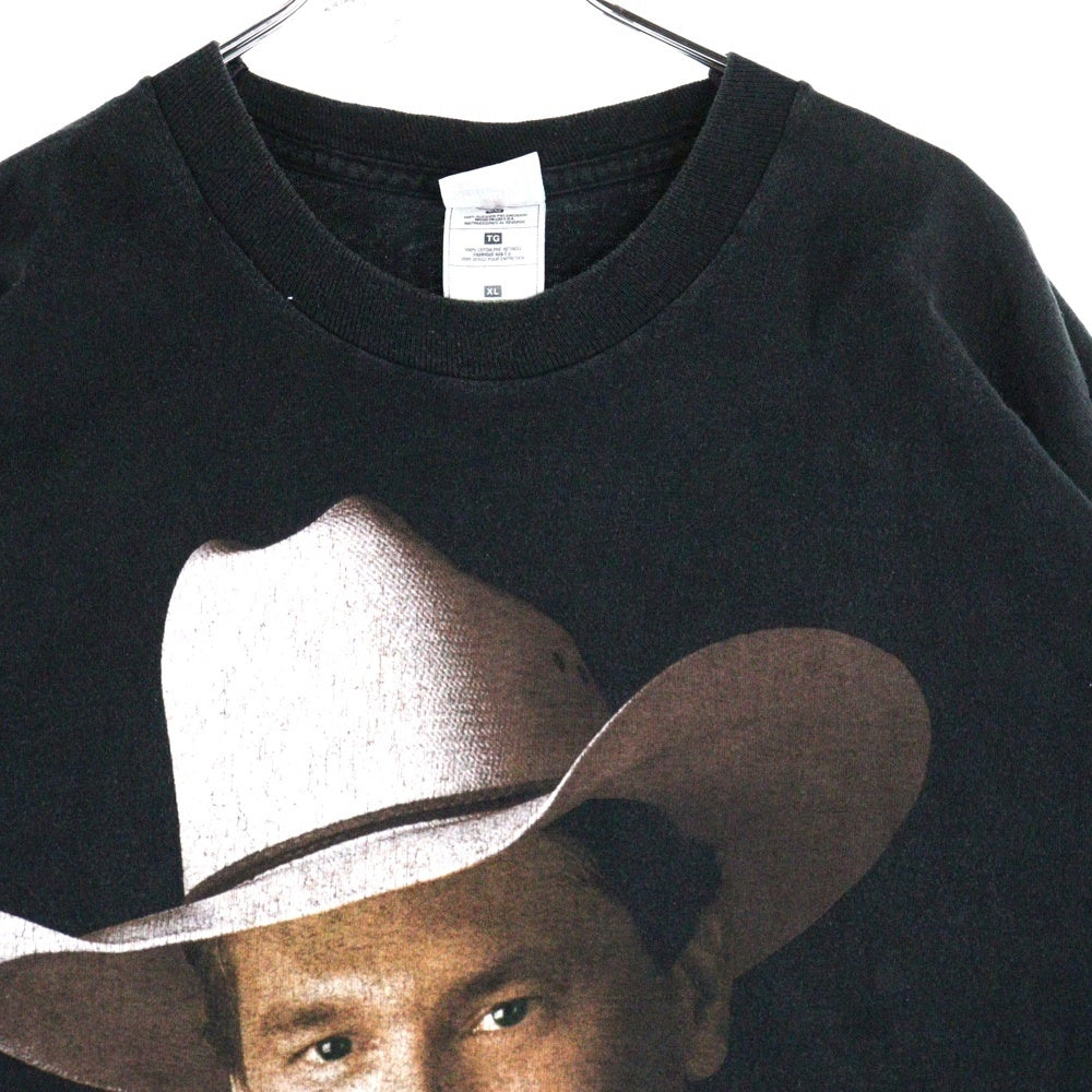 VINTAGE(ヴィンテージ) GEORGESTRAIT両面プリント 半袖Tシャツ ブラック