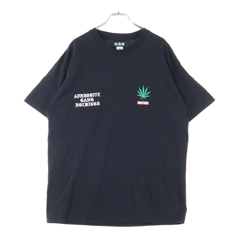 WACKO MARIA(ワコマリア) ×舐達麻 HIGHTIMES CREW NECK T-SHIRT ハイ タイムズ クルーネック カットソー 半袖Tシャツ ブラック