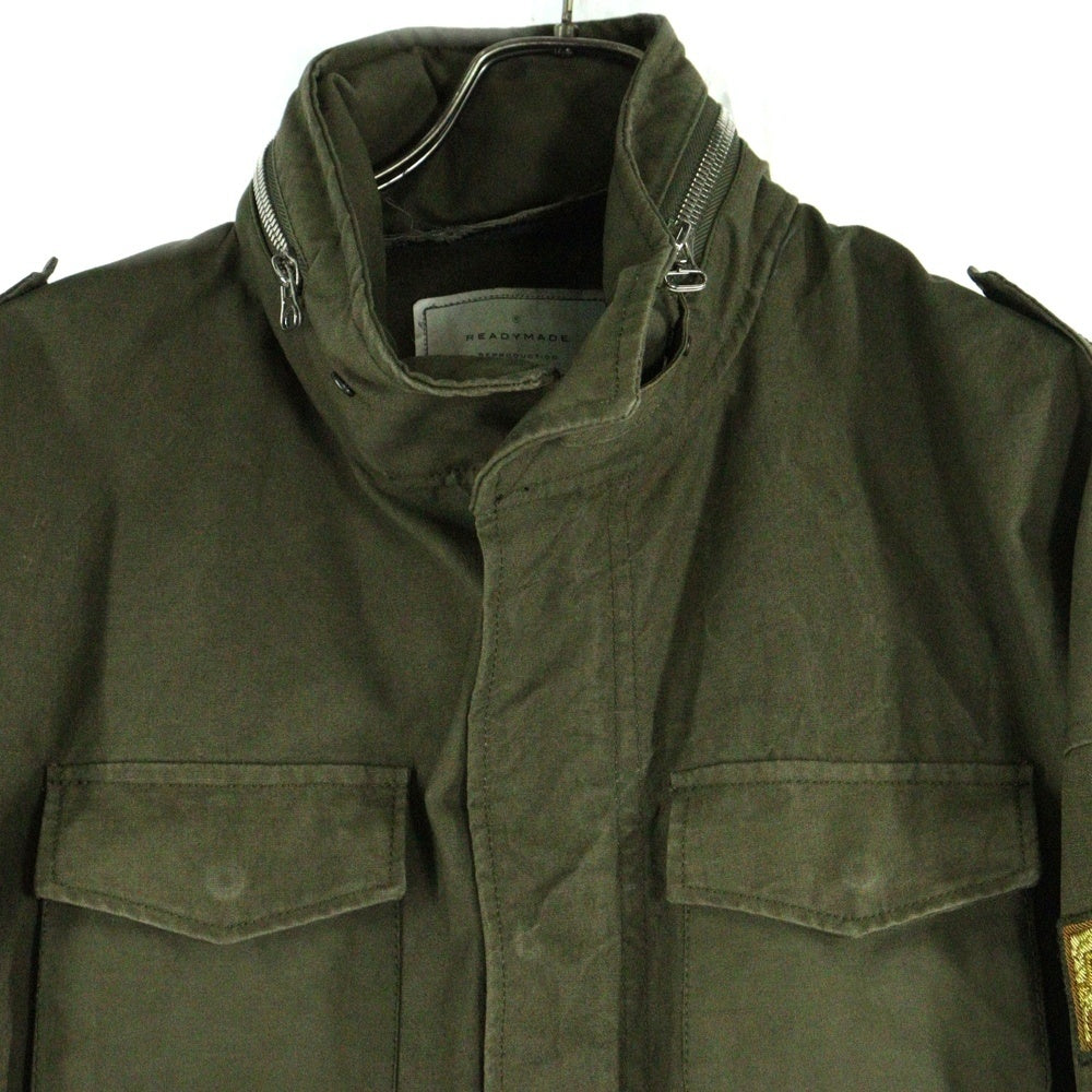 READY MADE(レディメイド) OVERSIZE FIELD JACKET M-65 パッチ装飾 オーバーサイズド フィールド ミリタリージャケット カーキ