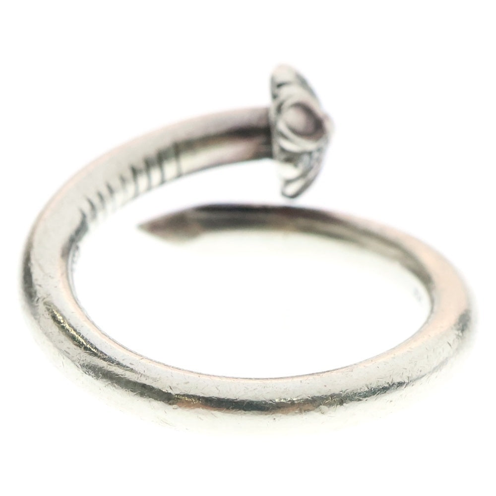 CHROME HEARTS(クロムハーツ) NAIL CRSSBALL P/D ネイルクロスボールリング PAVEダイヤ シルバー