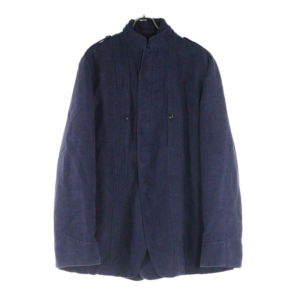 ANN DEMEULEMEESTER(アンドゥムルメステール) レイヤード デザイン Pコート ネイビー