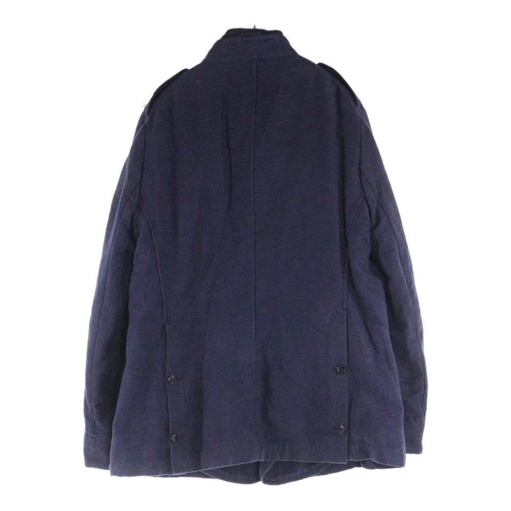 ANN DEMEULEMEESTER(アンドゥムルメステール) レイヤード デザイン Pコート ネイビー
