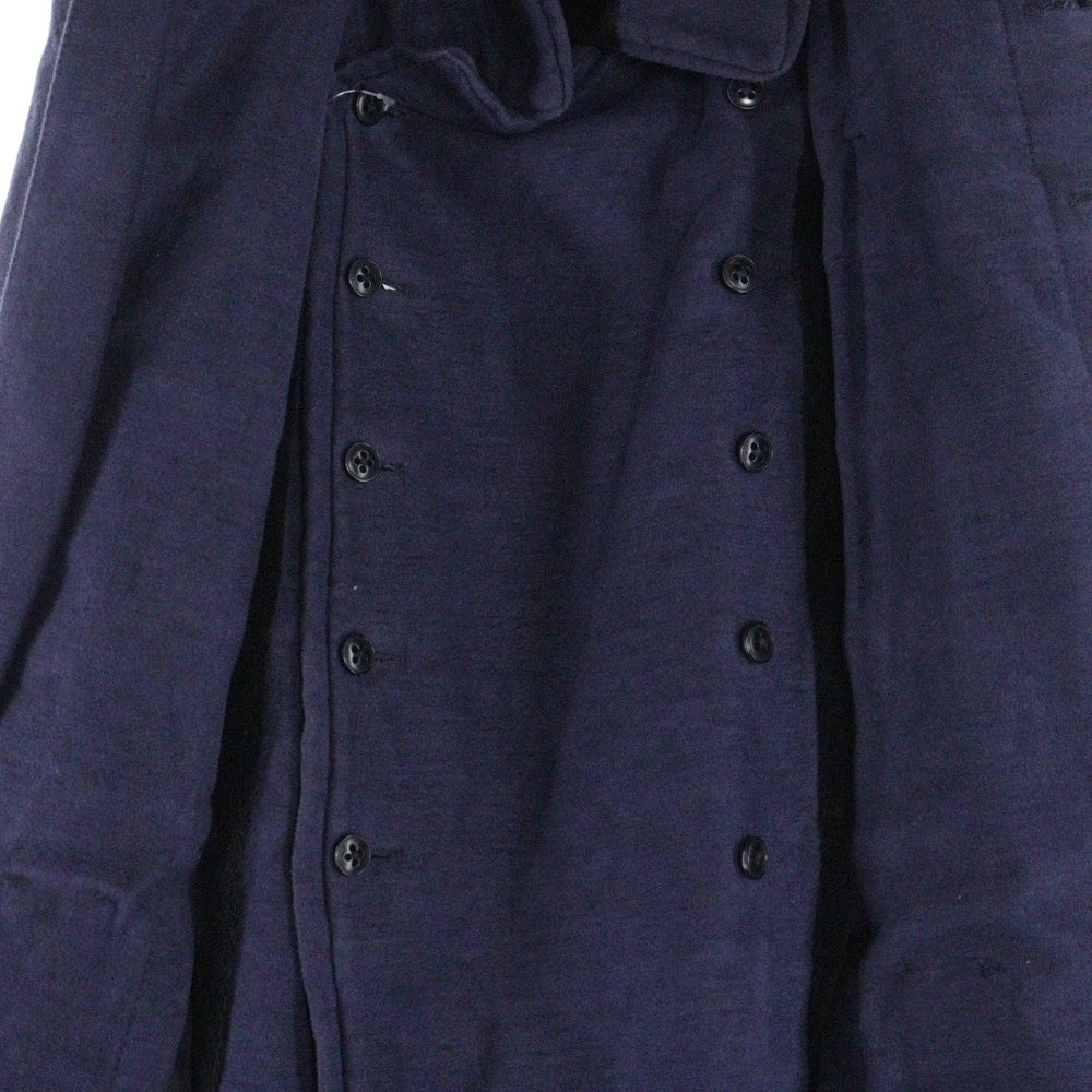 ANN DEMEULEMEESTER(アンドゥムルメステール) レイヤード デザイン Pコート ネイビー