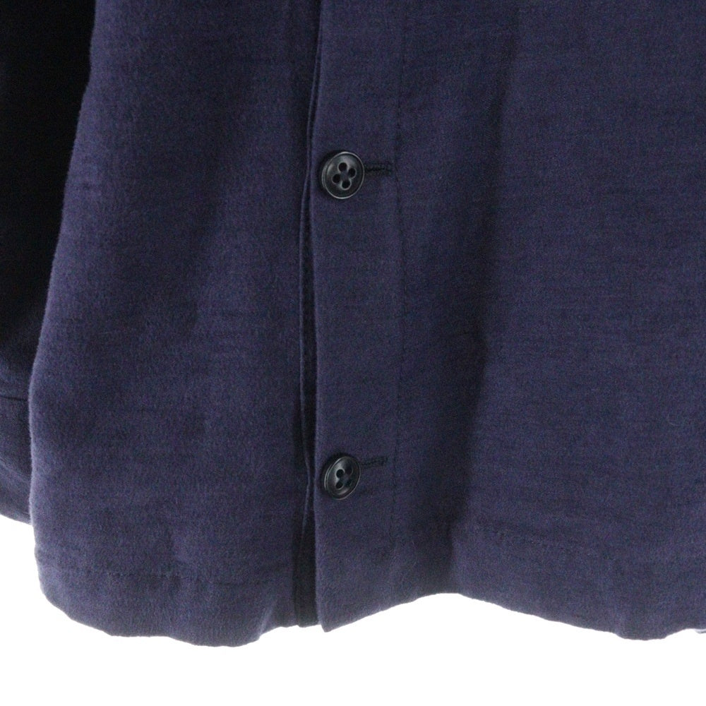 ANN DEMEULEMEESTER(アンドゥムルメステール) レイヤード デザイン Pコート ネイビー