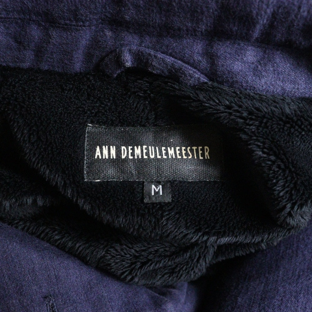 ANN DEMEULEMEESTER(アンドゥムルメステール) レイヤード デザイン Pコート ネイビー
