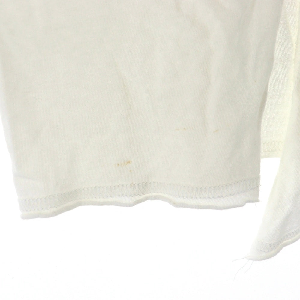 s'yte(サイト) フロントスリット クルーネック長袖Tシャツ カットソー ホワイト UR-T88-074