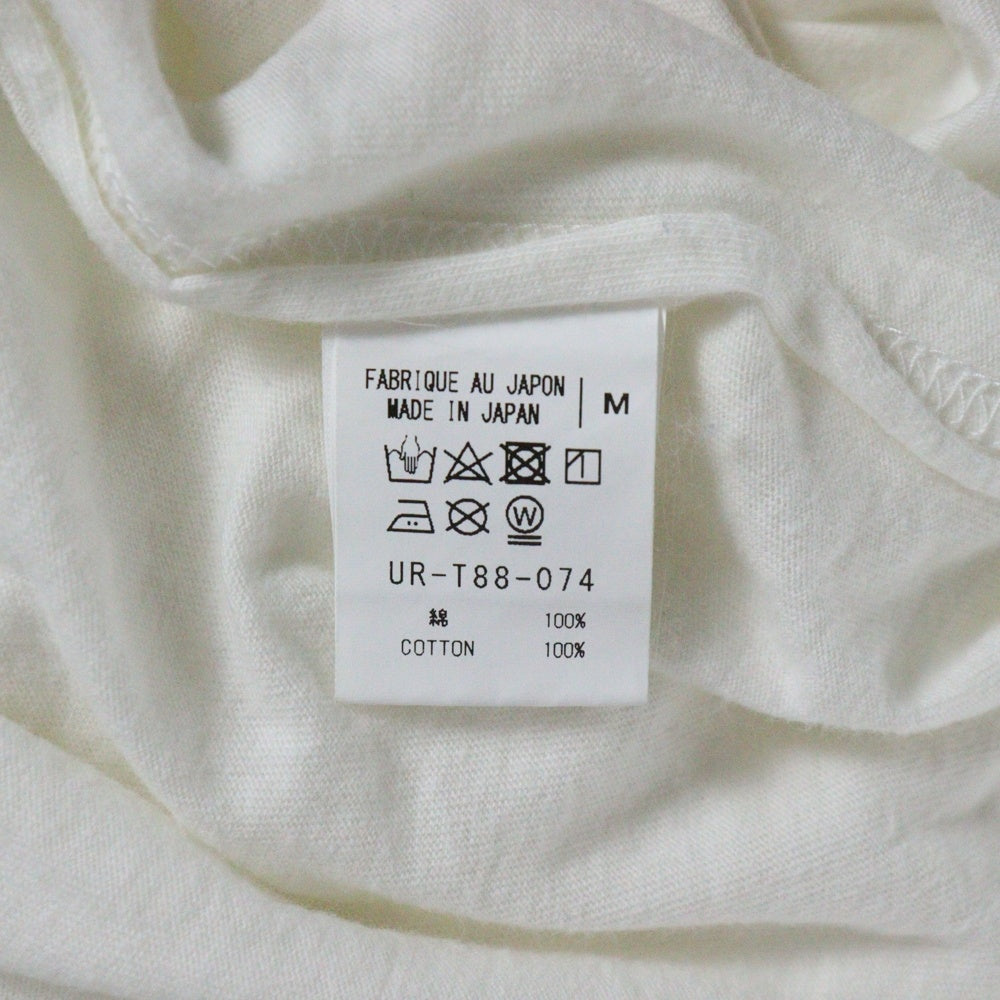 s'yte(サイト) フロントスリット クルーネック長袖Tシャツ カットソー ホワイト UR-T88-074