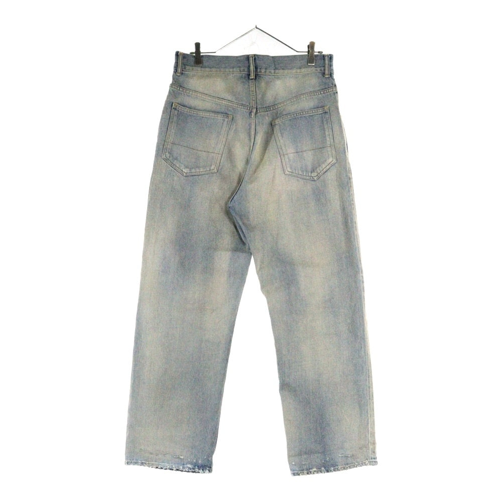 ANCELLM(アンセルム) P/DAMAGE DENIM STRAIGHT 5P PANTS ダメージ デニム ストレート パンツ ジーンズ インディゴ ANC-PT58