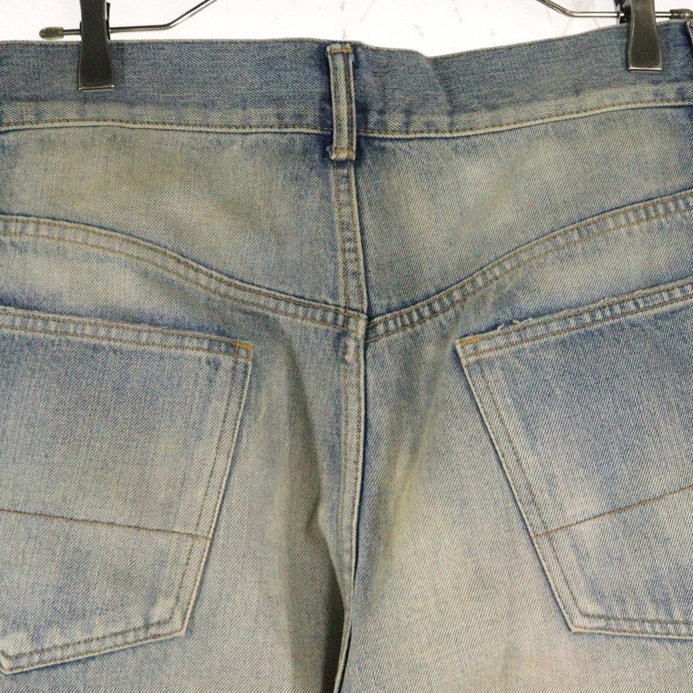 ANCELLM(アンセルム) P/DAMAGE DENIM STRAIGHT 5P PANTS ダメージ デニム ストレート パンツ ジーンズ インディゴ ANC-PT58