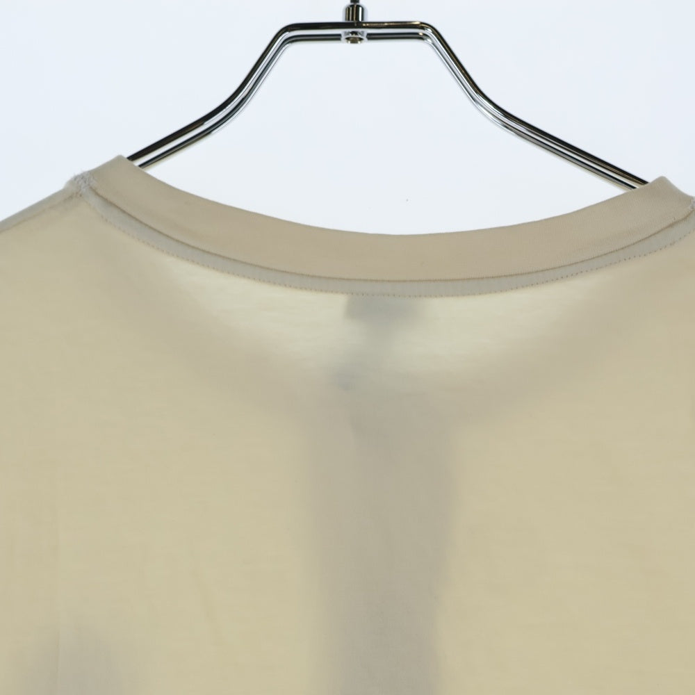 LOEWE(ロエベ) 18AW フロントプリント ヘンリーネック半袖Tシャツ カットソー アイボリー 17150572107